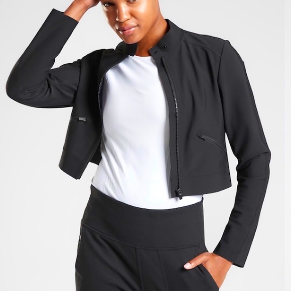 Athleta Jackets & Blazers - NWT Athleta Lunar Moto Jacket - Black